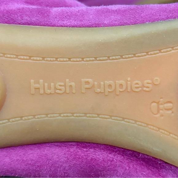NWOB Hush Puppies chaste ballet flat in very berry pink suede size 6 - Picture 3 of 6